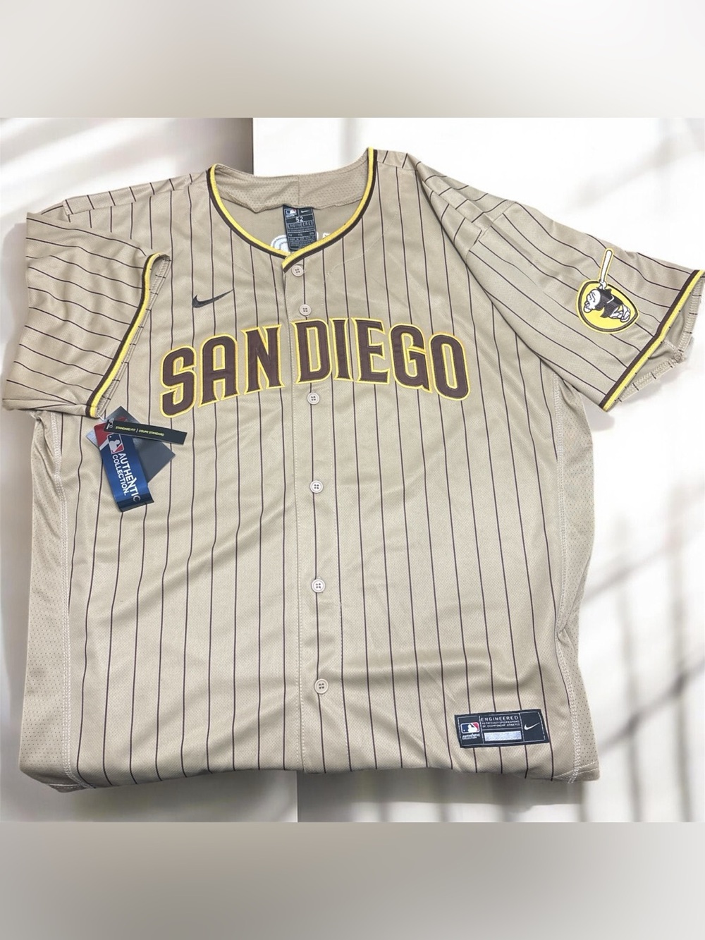 Nike Fernando Tatis San Diego Baseball Jersey - Tan with Yellow and Brown Trim